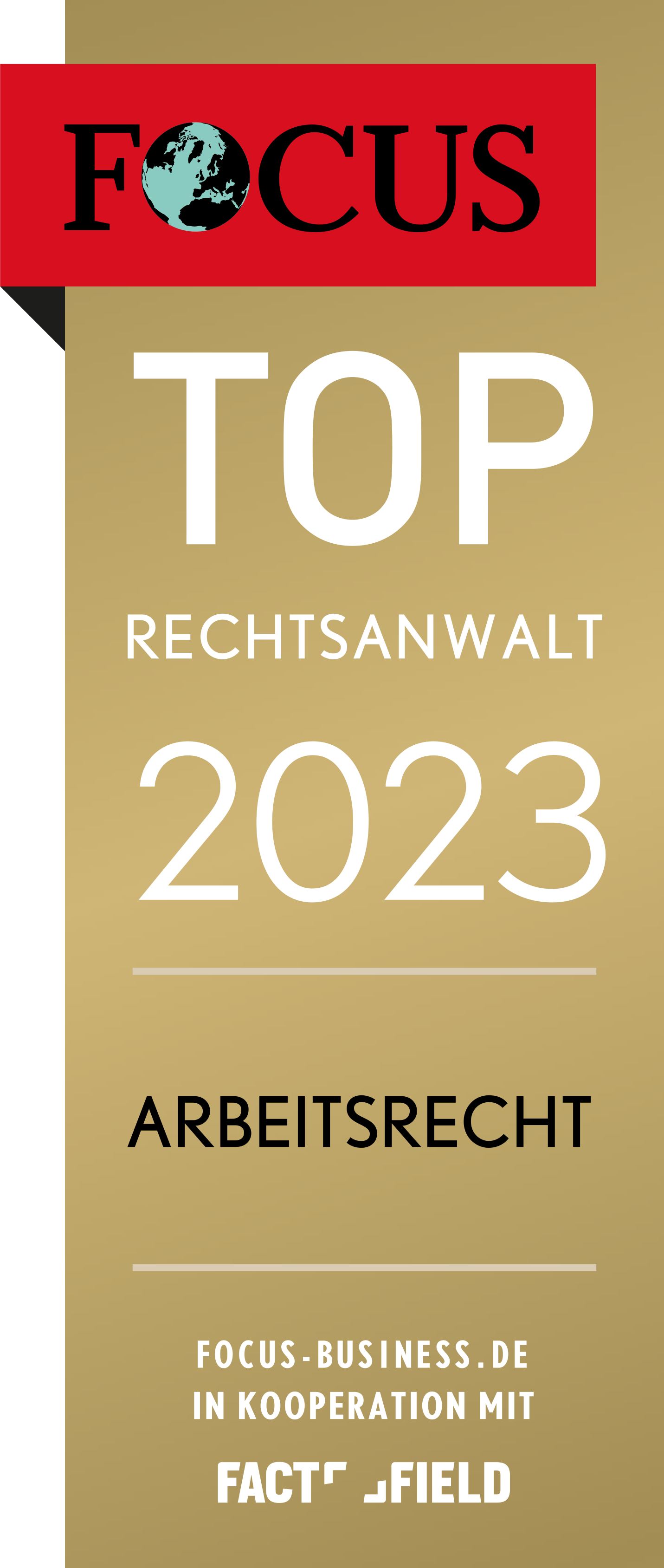 FOCUS-Siegel „TOP Rechtsanwalt 2023 – Arbeitsrecht“ 