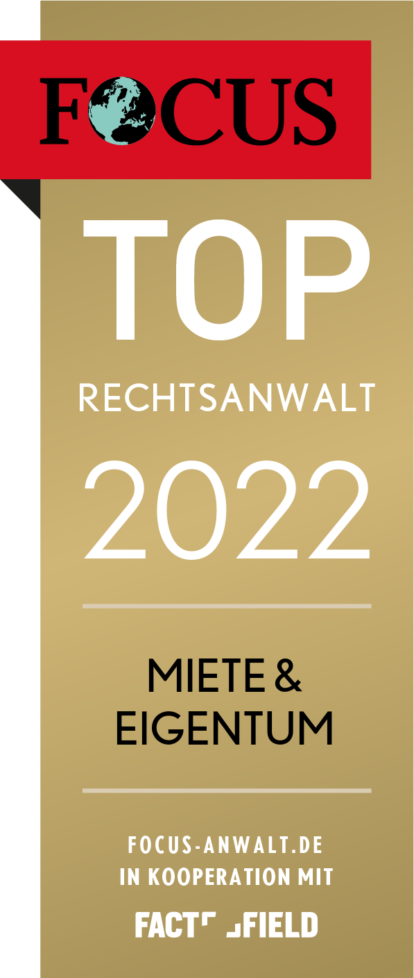FOCUS Top Rechtsanwalt 2022 - Miete und Eigentum