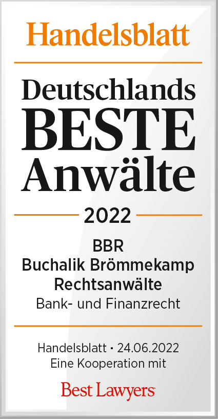 Deutschlands BESTE Anwälte 2022 im Bank- und Finanzrecht